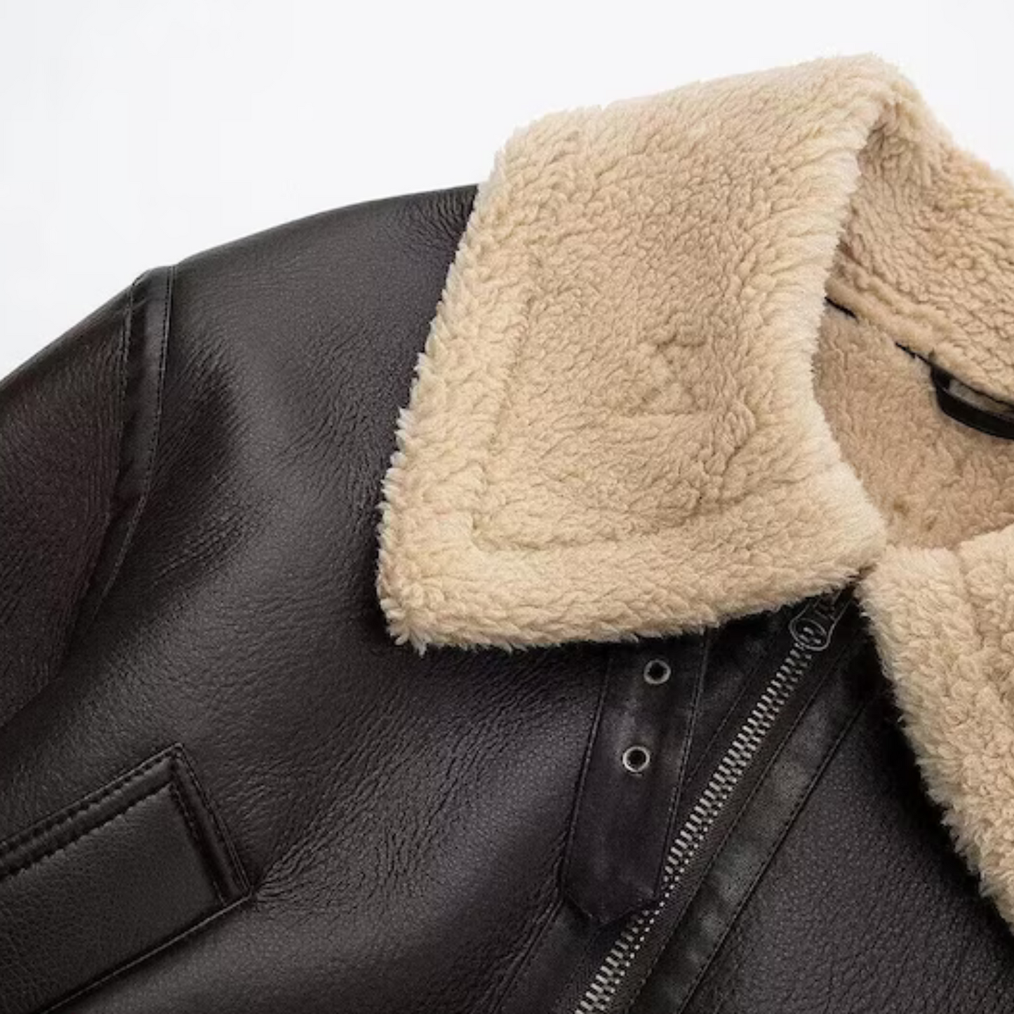 WOMEN'S SHEARLING BOMBER JACKET