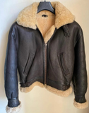 SHEARLING LEATHER JACKET WITH DETACHABLE HOOD