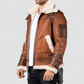 AVIATOR JACKET WITH DETECHABLE COLLAR