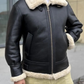B3 BOMBER BLACK LEATHER JACKET