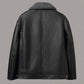 MEN'S BLACK SHEARLING LEATHER JACKET