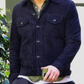 RYAN REYNOLDS NAVY BLUE SUEDE TRUCKER JACKET