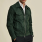 OLIVE GREEN SUEDE LEATHER JACKET