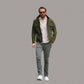 RYAN REYNOLDS GREEN SUEDE LEATHER JACKET