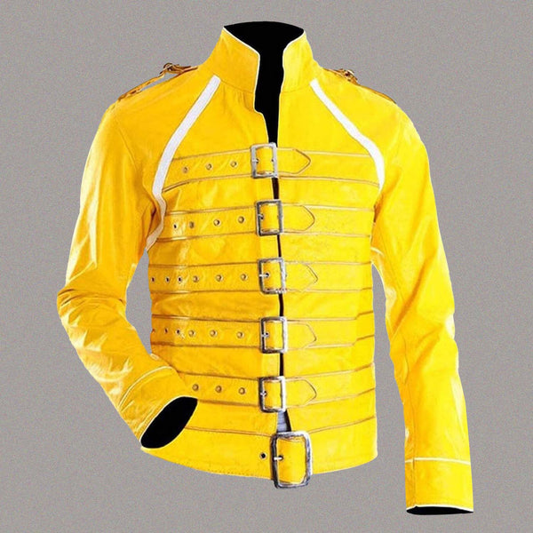 FREDDIE MERCURY YELLOW LEATHER JACKET