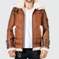 AVIATOR JACKET WITH DETECHABLE COLLAR