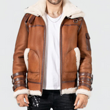 AVIATOR JACKET WITH DETECHABLE COLLAR
