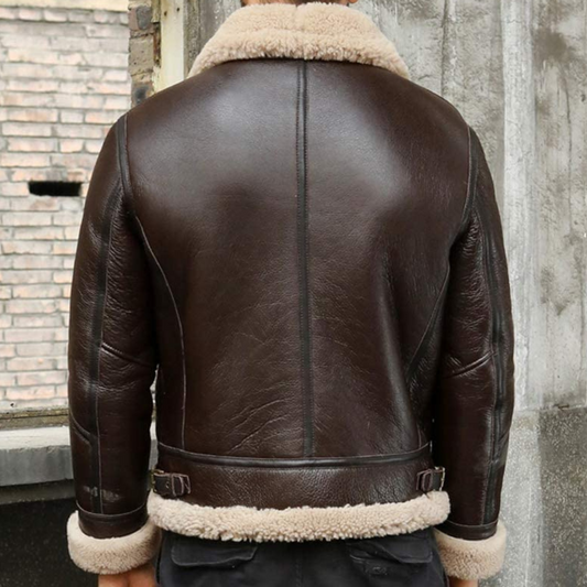 SHEARLING - LINED LEATHER JACKET
