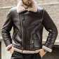 SHEEPSKIN LEATHER JACKET WITH SHEARLING LINING