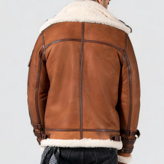 AVIATOR JACKET WITH DETECHABLE COLLAR