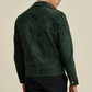 OLIVE GREEN SUEDE LEATHER JACKET