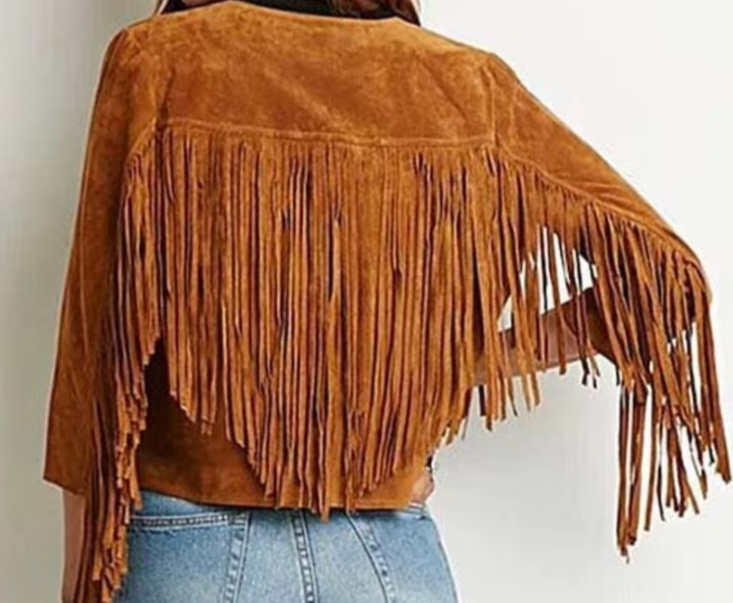 HANDMADE WOMEN FRINGE SUEDE LEATHER JACKET