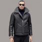 MEN'S BLACK SHEARLING LEATHER JACKET