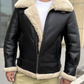 B3 BOMBER BLACK LEATHER JACKET