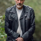 NEGAN STYLE BLACK BIKER LEATHER JACKET