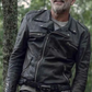 NEGAN STYLE BLACK BIKER LEATHER JACKET