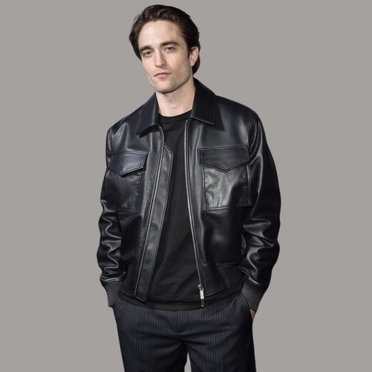 ROBERT PATTINSON BLACK LEATHER JACKET