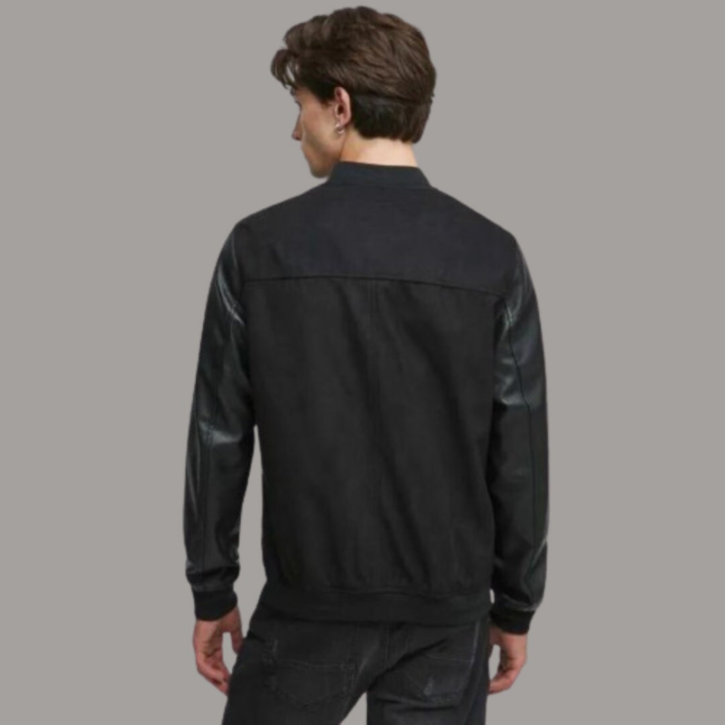 MEN'S BLACK BOMBER JACKET