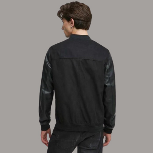 MEN'S BLACK BOMBER JACKET
