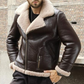 SHEEPSKIN LEATHER JACKET WITH SHEARLING LINING