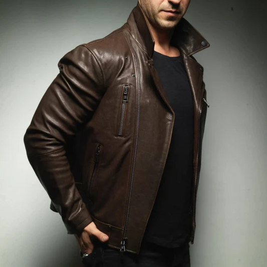 DARK ROAST MEN'S BIKER JACKET