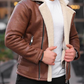MEN’S TAN SHEARLING LEATHER JACKET
