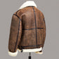 DISTRESSED BROWN AVIATOR JACKET