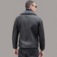 MEN'S BLACK SHEARLING LEATHER JACKET
