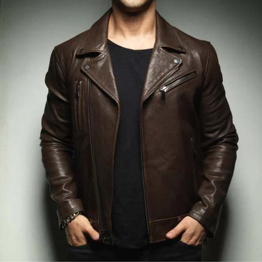 DARK ROAST MEN'S BIKER JACKET
