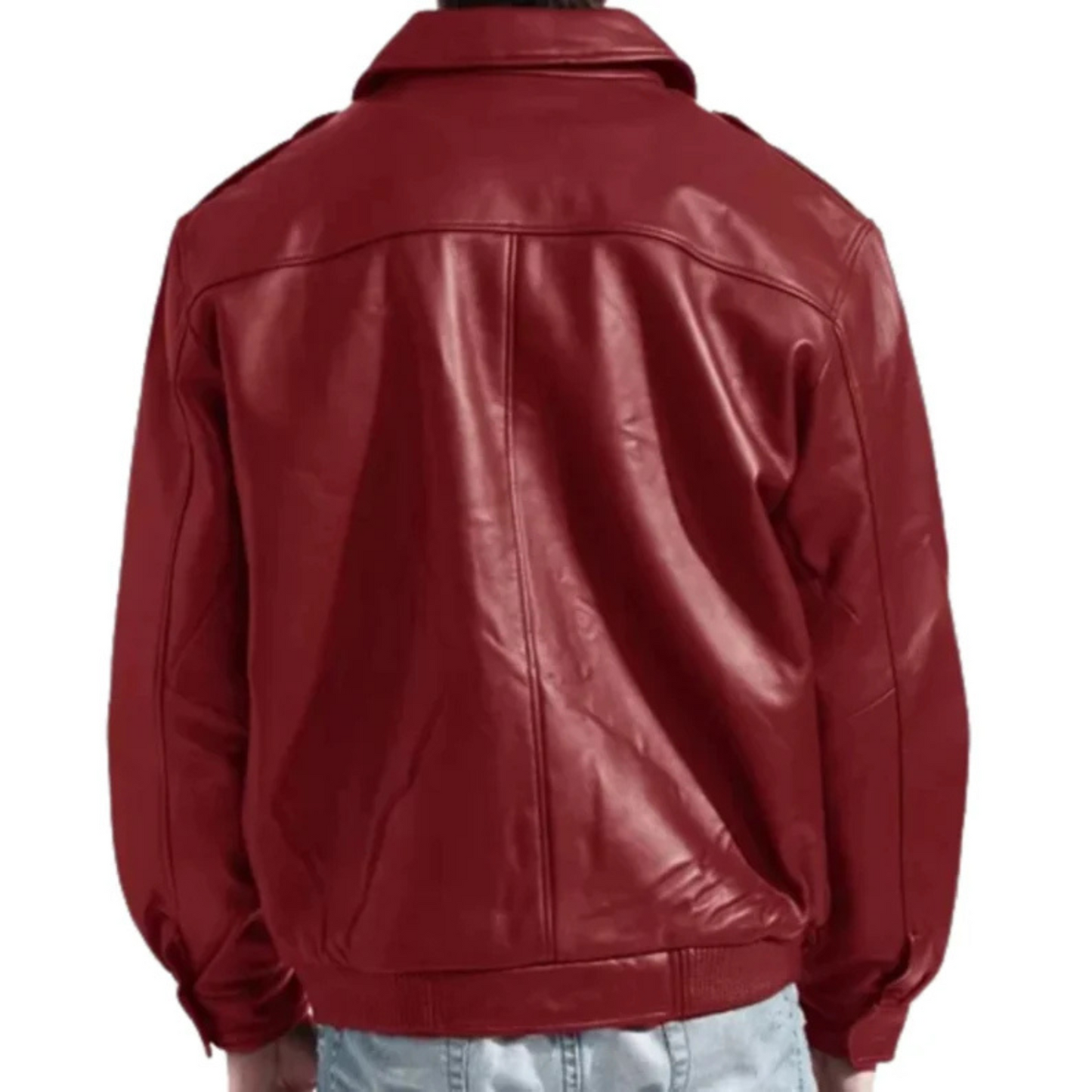 MEN’S CLASSIC RED LEATHER JACKET