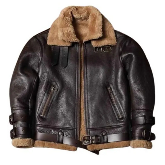 REAL SHEARLING SHEEPSKIN LEATHER JACKET