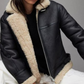 WOMEN’S BLACK SHEARLING B3 JACKET