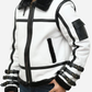 MEN'S WHITE AND BLACK SHEARLING JACKET