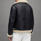 WOMEN’S BLACK SHEARLING B3 JACKET