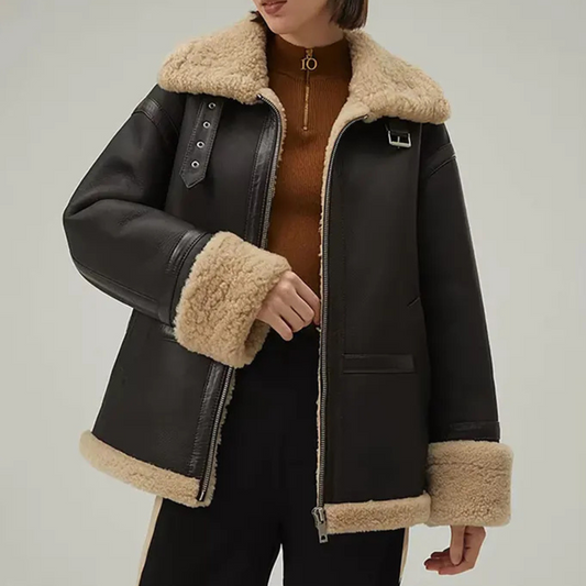 WOMEN'S SHEARLING LEATHER JACKET
