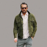 RYAN REYNOLDS GREEN SUEDE LEATHER JACKET